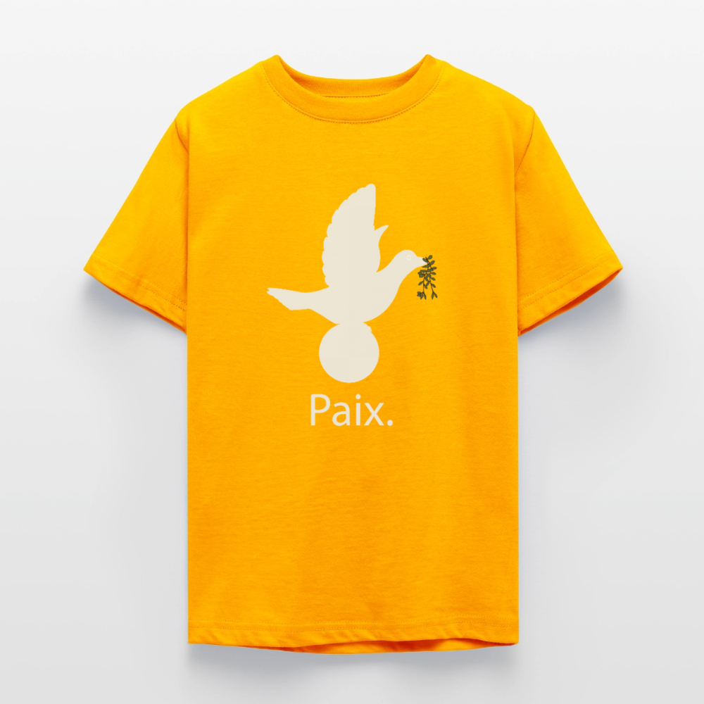 T-shirt Ado  Paix blanc - Lusoquot - or