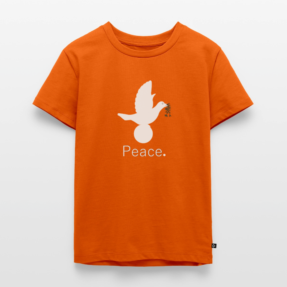 T-shirt Premium Enfant Peace blanc - Lusoquot - orange 