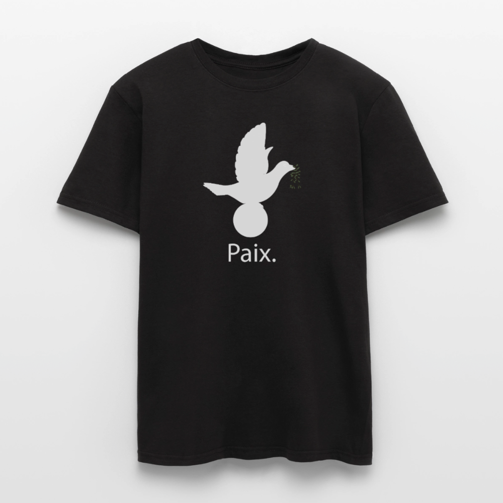T-shirt Homme Paix blanc - Lusoquot - noir