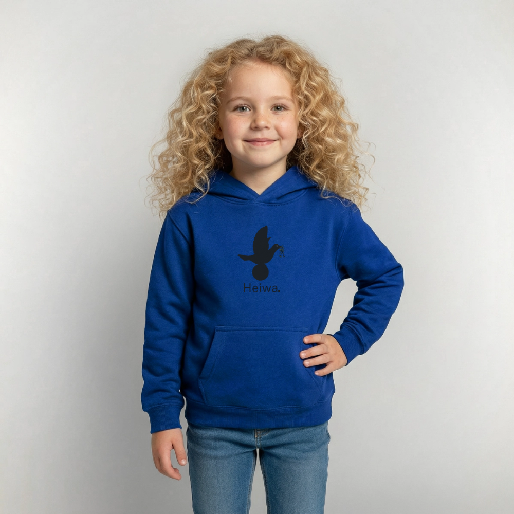 Sweat à capuche Enfant Heiwa noir - Lusoquot - bleu royal