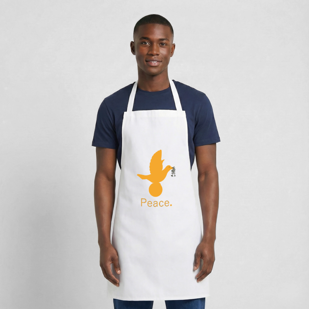 Tablier de cuisine_peaceorange - blanc