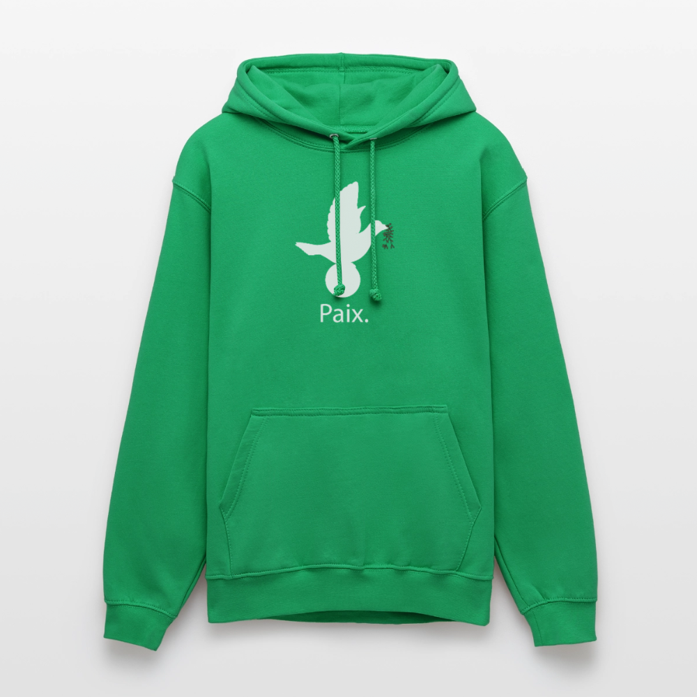 Sweat-shirt à capuche unisexe Paix blanc - Lusoquot - vert