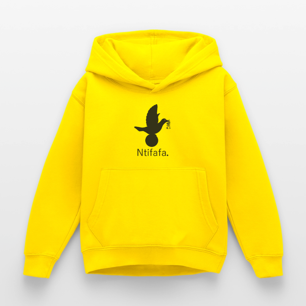 Sweat à capuche Enfant Ntifafa noir - Lusoquot - jaune