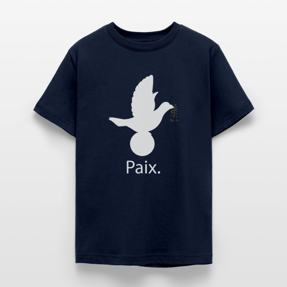 T-shirt Ado  Paix blanc - Lusoquot - marine