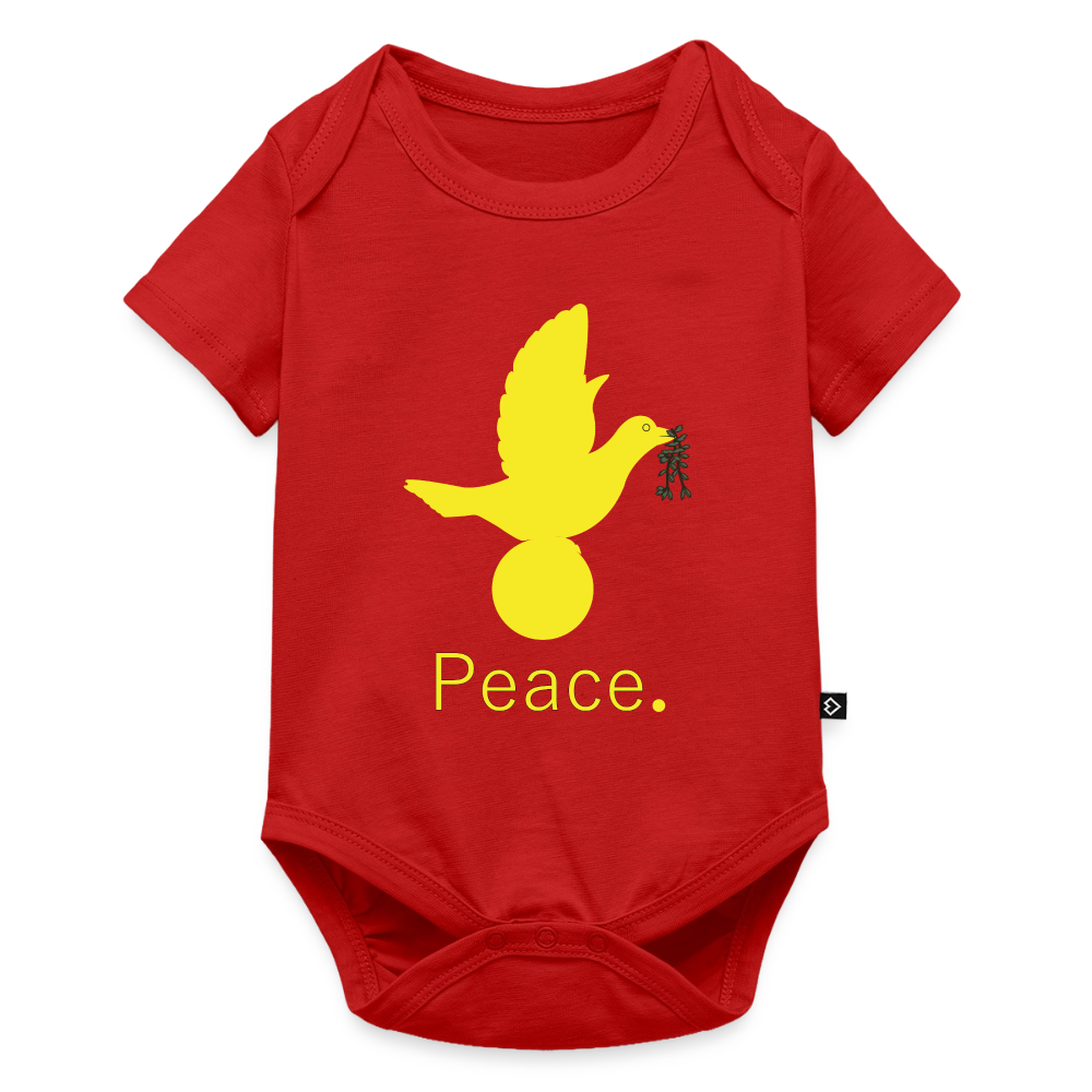 Body Bébé bio manches courtes_peacejaune - rouge