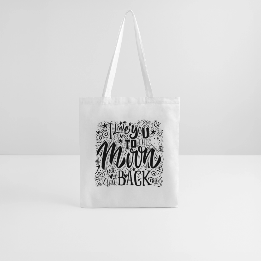 Tote Bag  I love you to moon and back Shaanti noir - Lusoquot - blanc