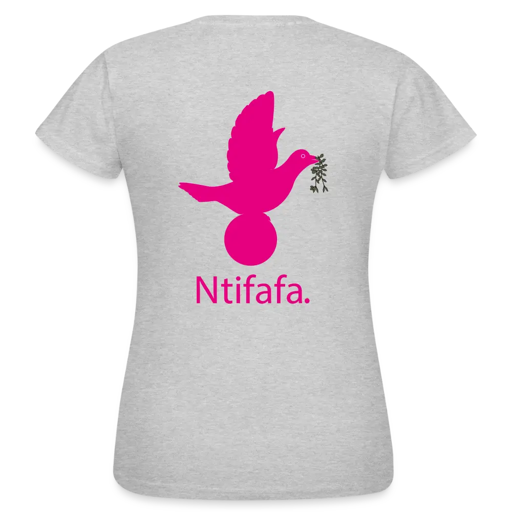 T-shirt Femme fête des mères Ntifafa rose - Lusoquot - gris chiné