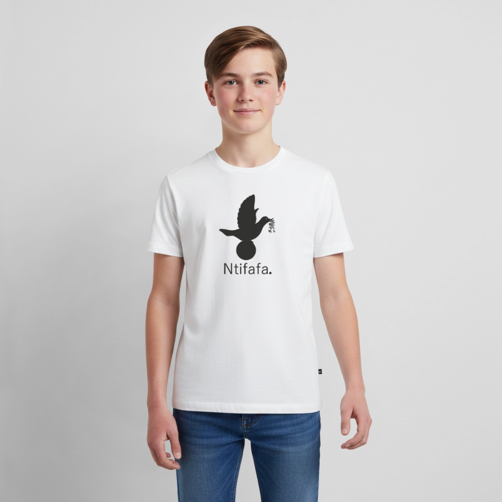 T-shirt Premium Ado Ntifafa noir - Lusoquot - blanc