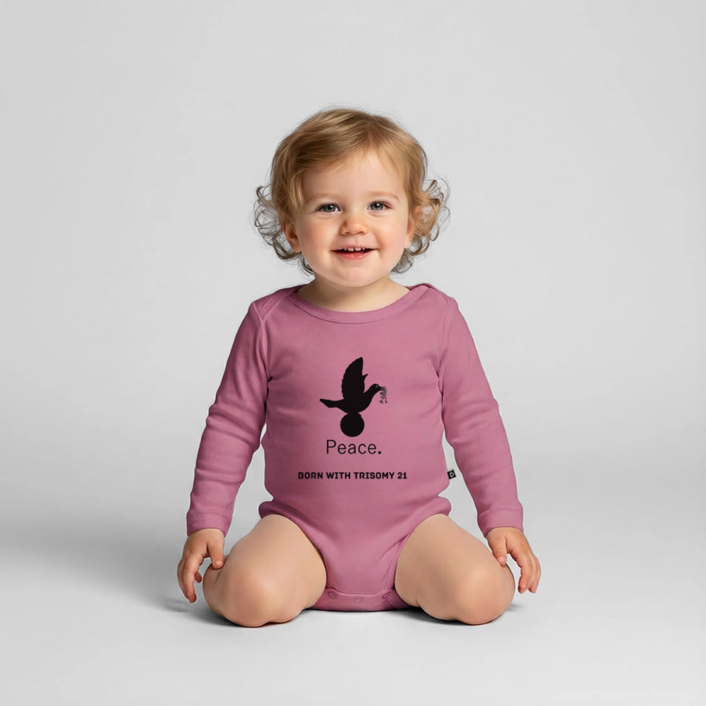 Body Bébé bio manches longues_peacenoir - mauve