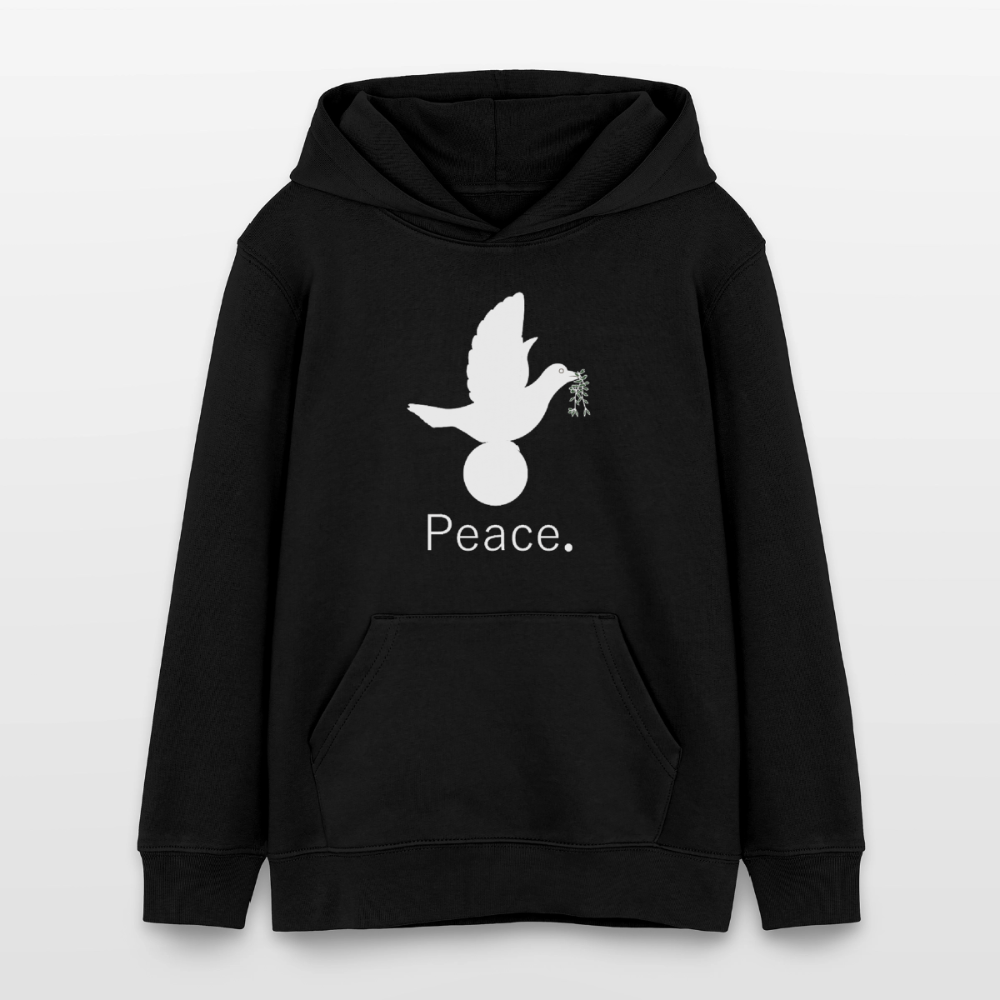 Sweat à capuche bio Mini Cruiser Stanley/Stella Ado_peaceblanc - noir