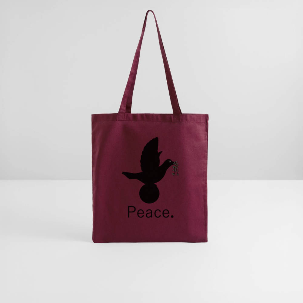 Tote Bag I love you to moon and back Peace noir - Lusoquot - bordeaux