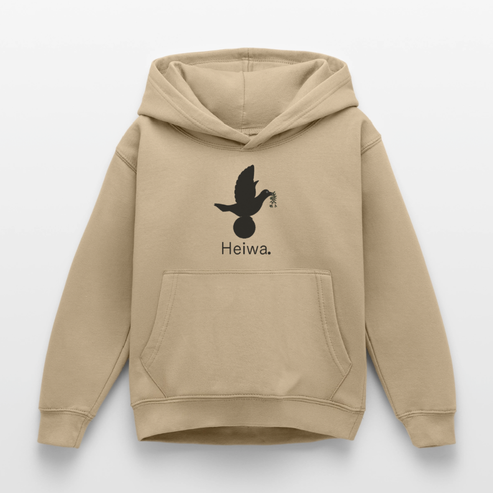 Sweat à capuche Enfant Heiwa noir - Lusoquot - jaune sable