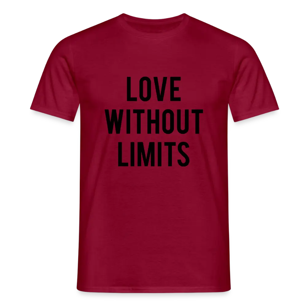 Men's T-Shirt_peace_noir - brick red