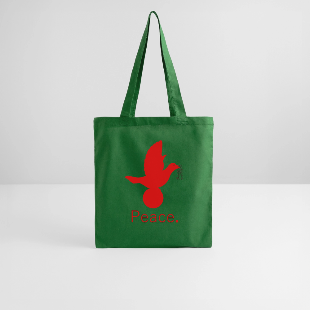 Tote Bag Peace rouge - Lusoquot - vert sapin