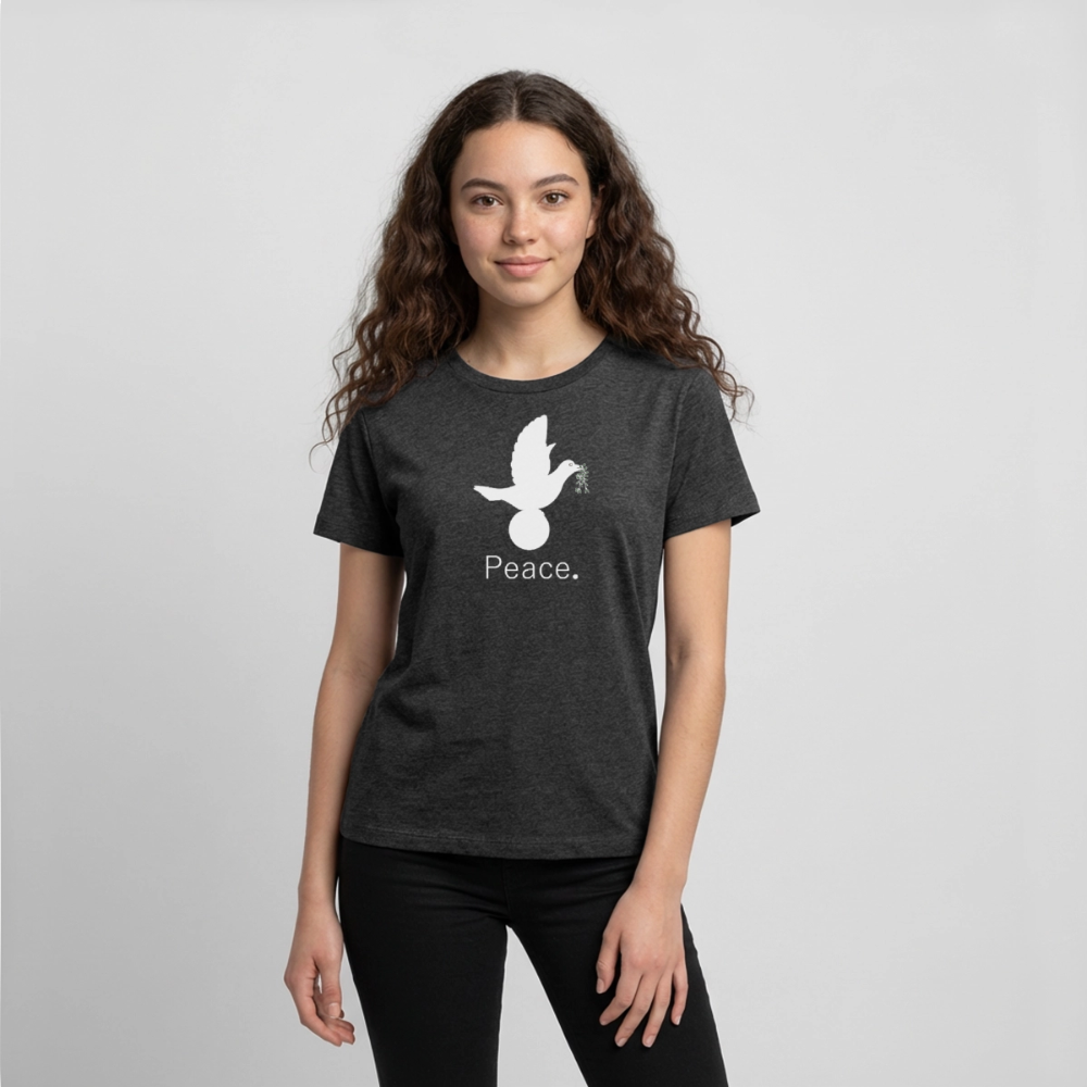 T-shirt Premium Ado Peace blanc Lusoquot - anthracite chiné