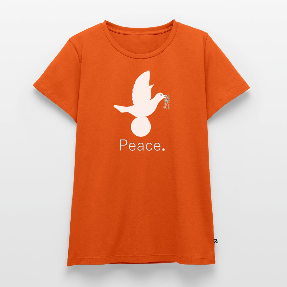 T-shirt Premium Femme Peace blanc - Lusoquot - orange 