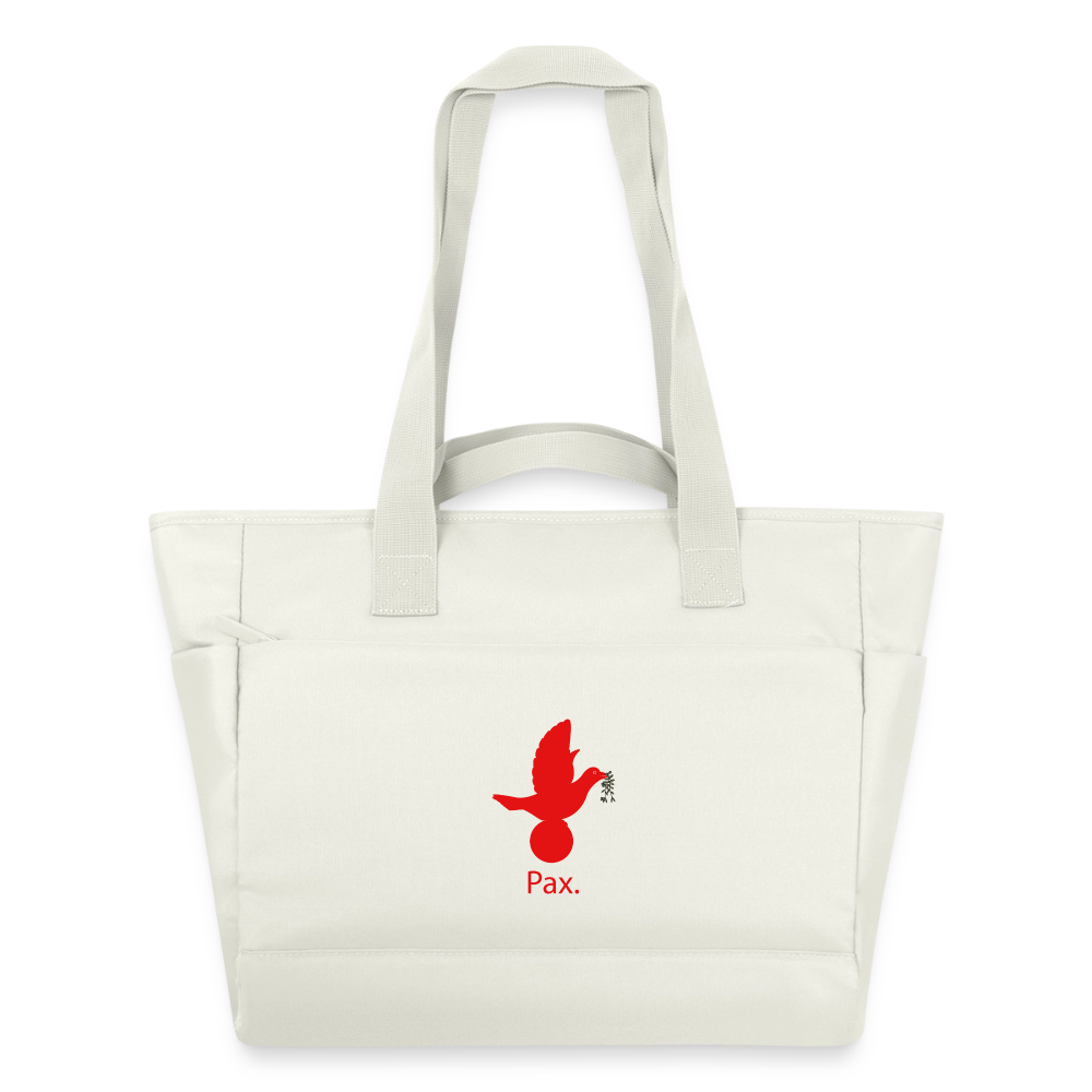 Sac matelassé déperlant Pax rouge -Lusoquot - blanc nature