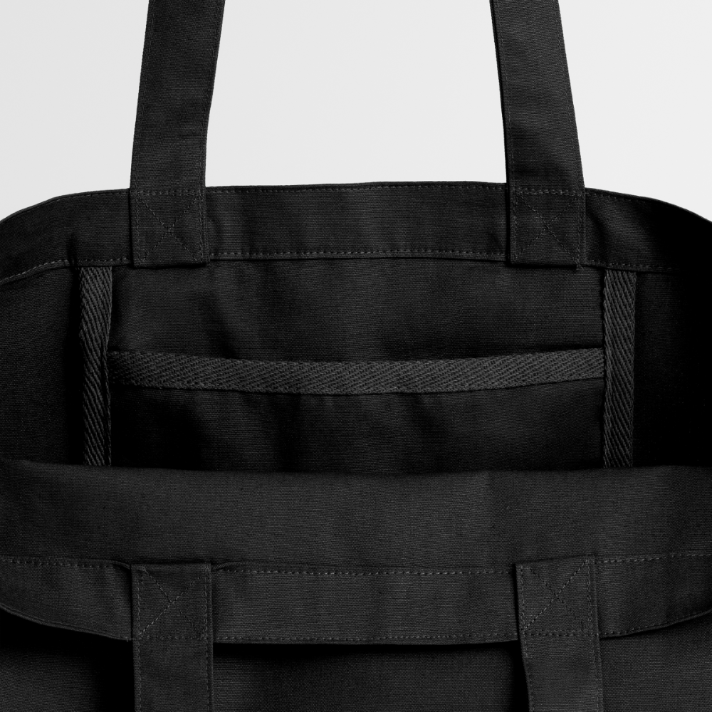 Tote bag Stanley/Stella Midweight recyclé Coeur Peace rose - Lusoquot - noir