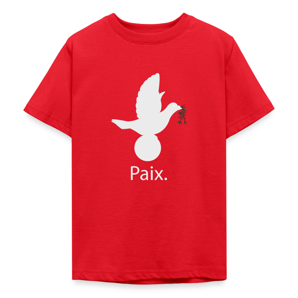 T-shirt Ado  Paix blanc - Lusoquot - rouge