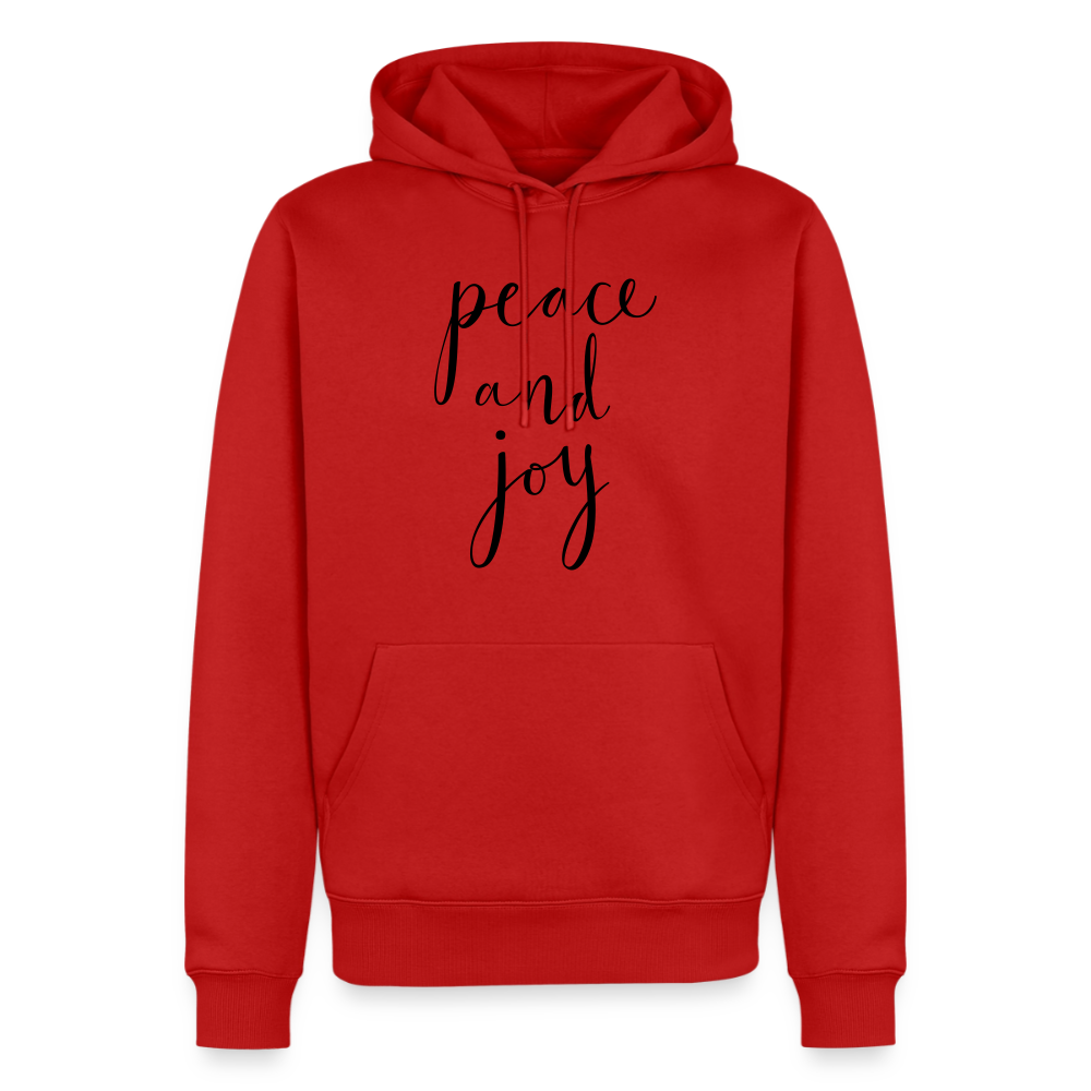 Sweat-shirt à capuche Premium pour hommes Peace and joy Peace noir - Lusoquot - rouge