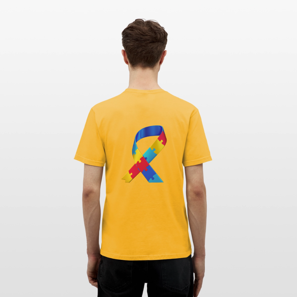 T-shirt Homme -journeemondiale trisomie 21 mars- Peace jaune - jaune