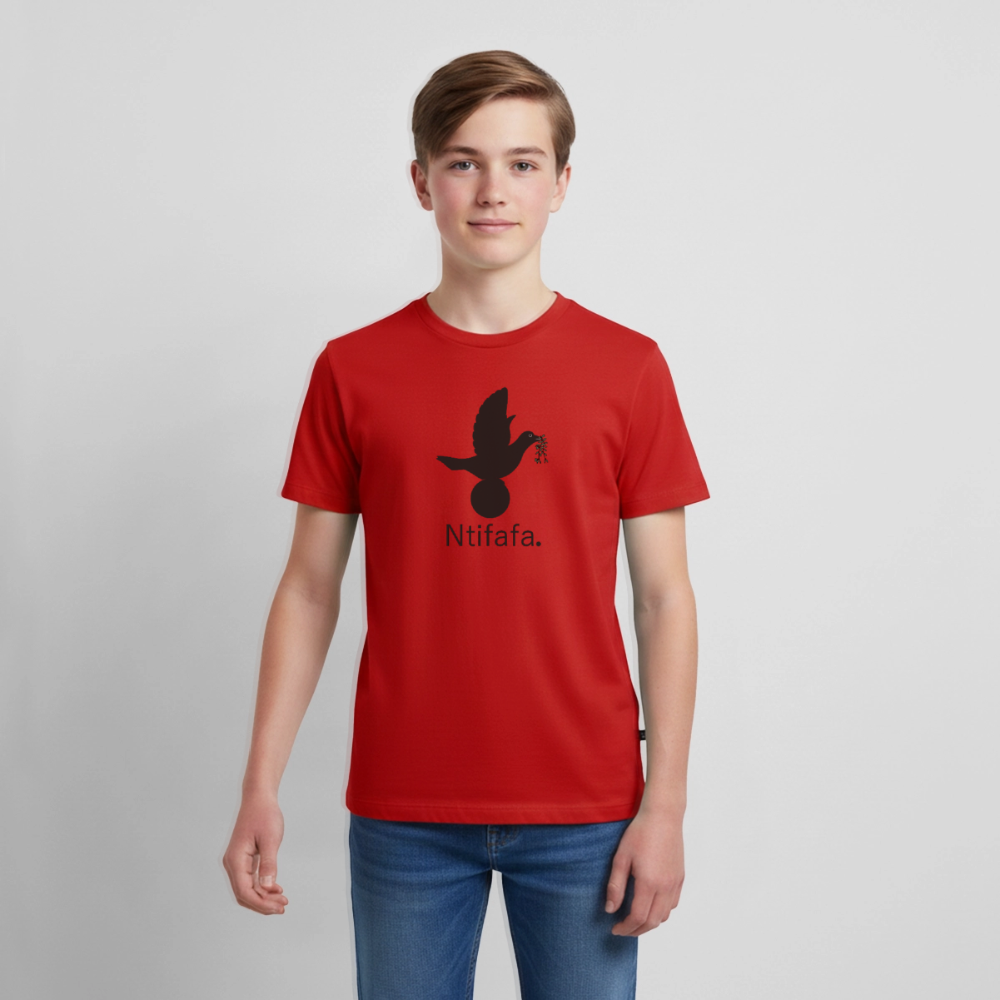 T-shirt Premium Ado Ntifafa noir - Lusoquot - rouge