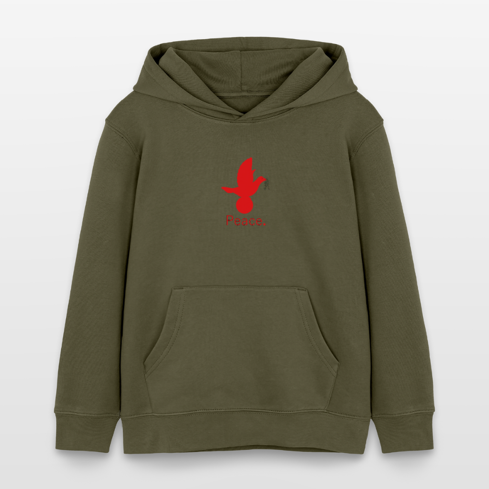 Sweat à capuche bio Mini Cruiser Stanley/Stella Enfant_peacerouge - kaki