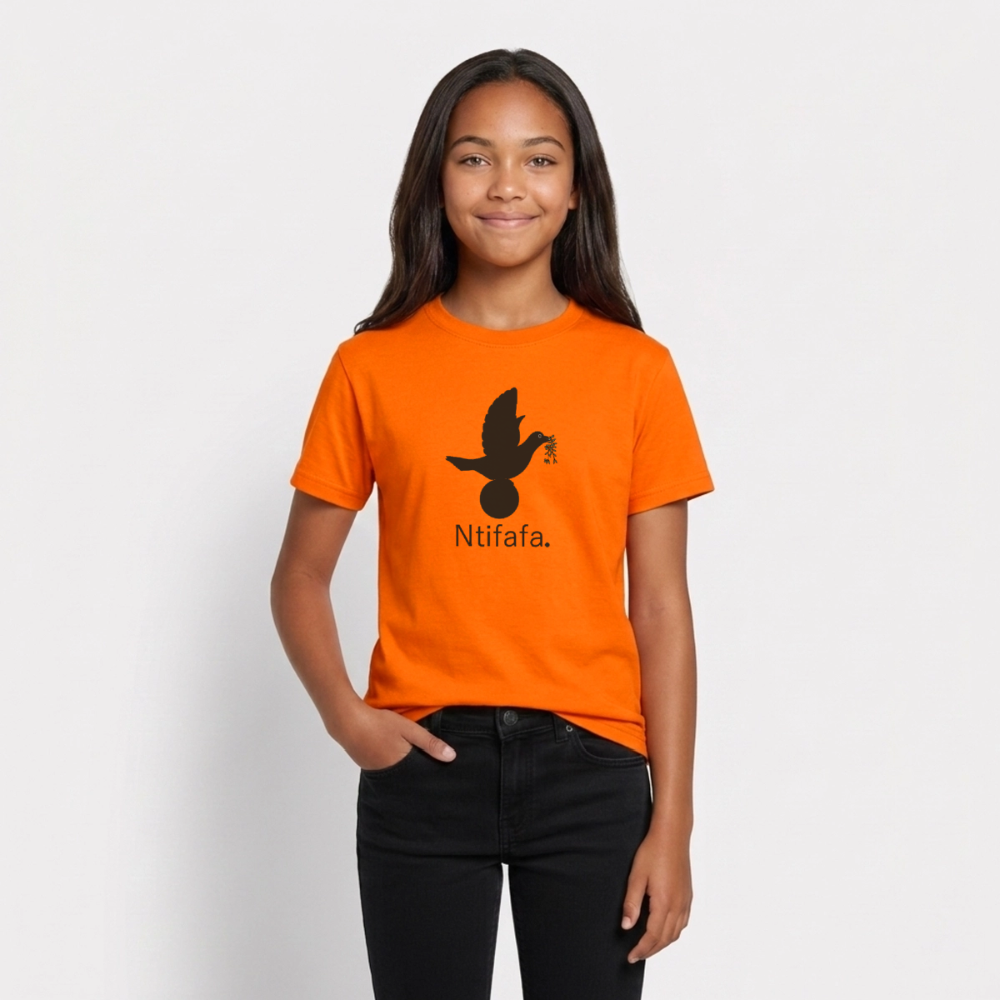 T-shirt Ado Ntifafa noir - Lusoquot - orange