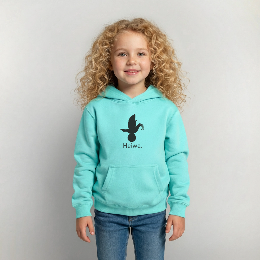 Sweat à capuche Enfant Heiwa noir - Lusoquot - menthe poivrée