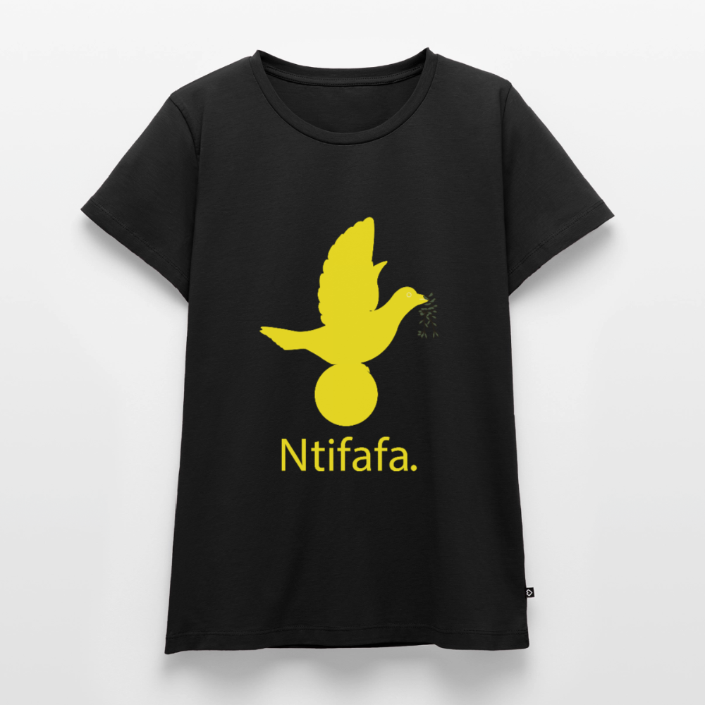 T-shirt Premium Femme Ntifafa jaune - Lusoquot - noir