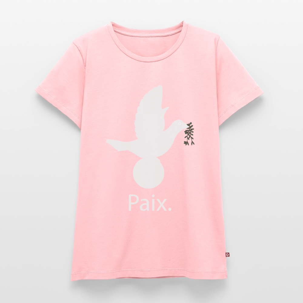 T-shirt Premium Femme Paix blanc - Lusoquot - rose