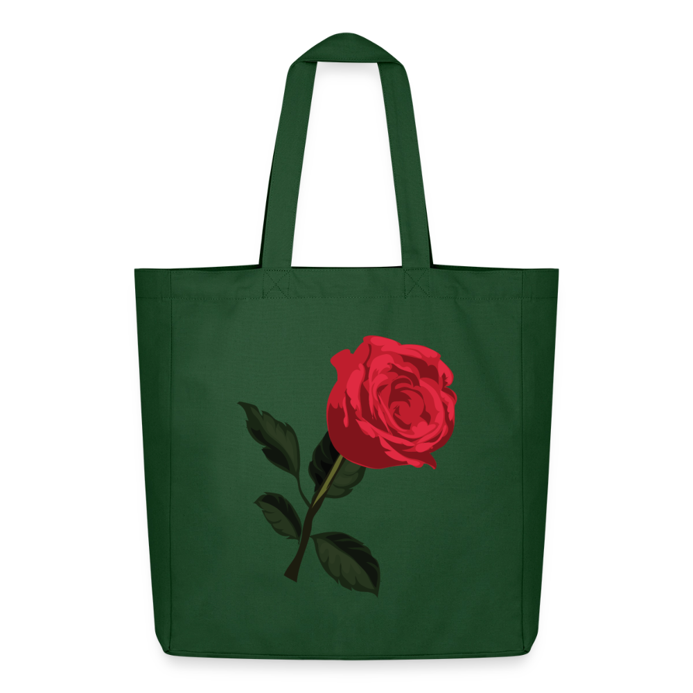 Tote bag Stanley/Stella Midweight recyclé_peacerouge_fleurlarose - vert bouteille