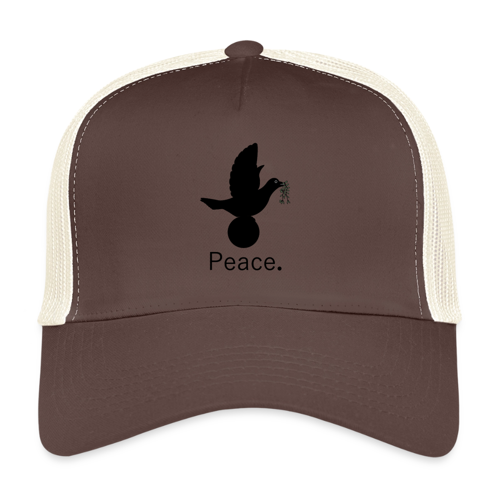 Trucker Cap_peaceblack - marron/beige