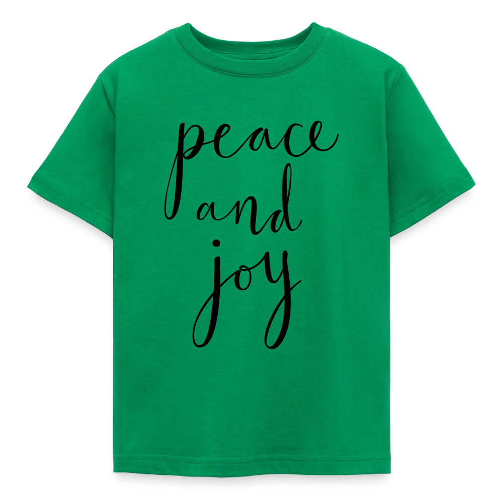 T-shirt Enfant_peaceandjoy_peace_noir - vert