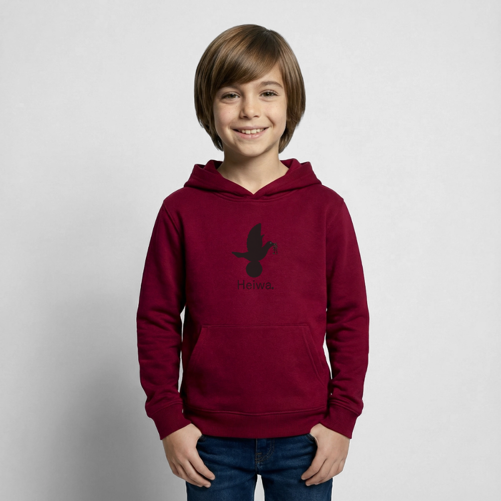 Sweat à capuche Enfant Heiwa noir - Lusoquot - bordeaux