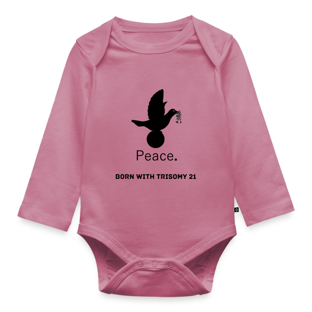 Body Bébé bio manches longues_peacenoir - mauve