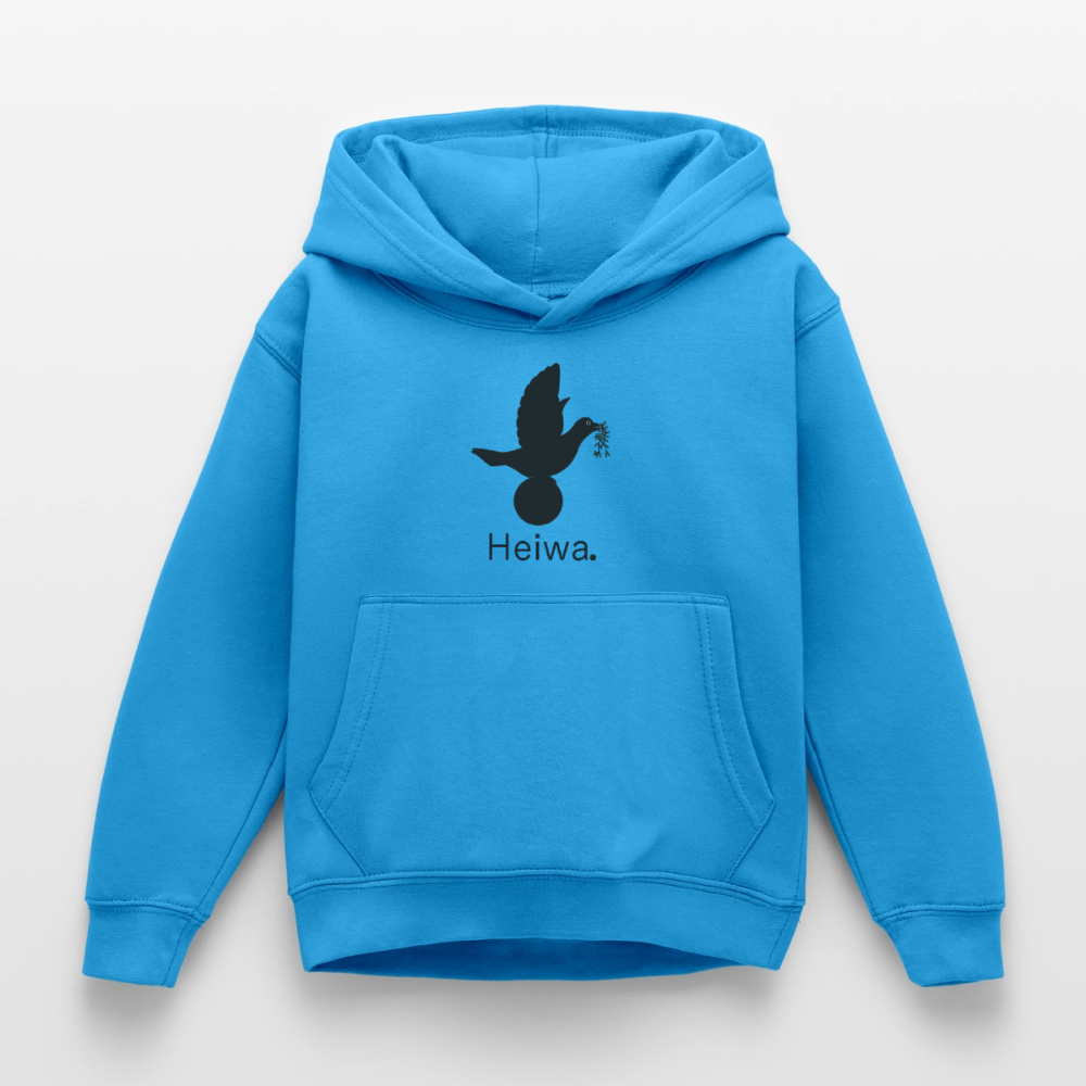 Sweat à capuche Enfant Heiwa noir - Lusoquot - bleu mer