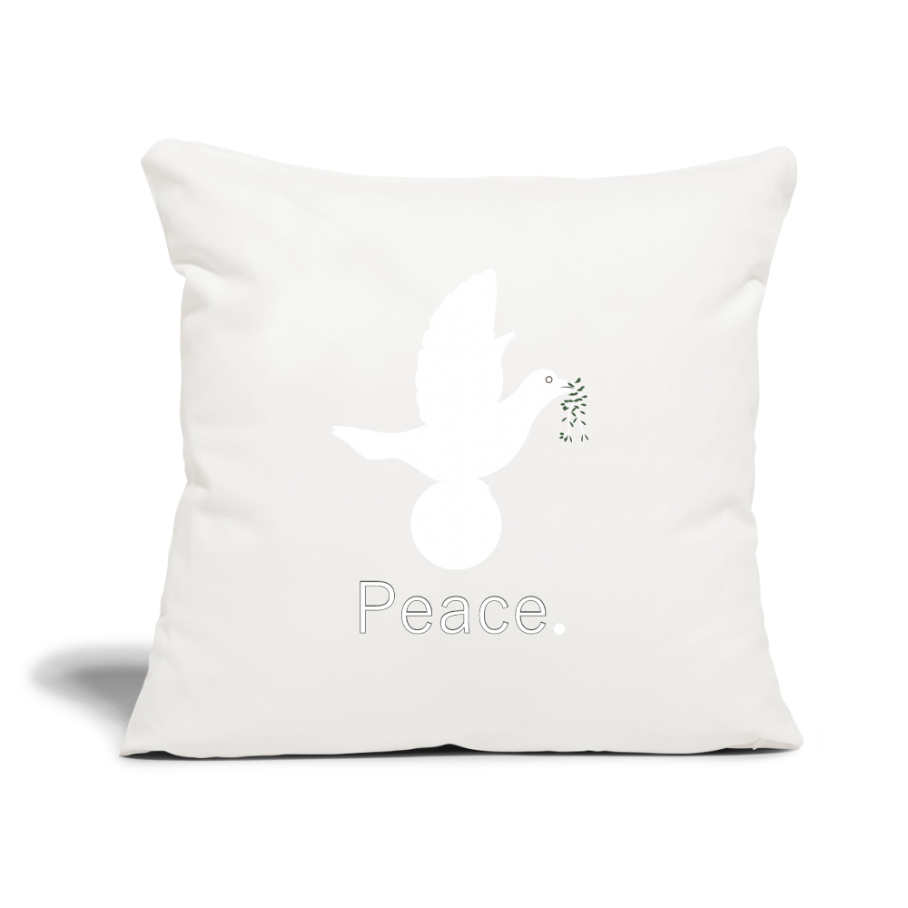 Coussin et housse de 45 x 45 cm - blanc nature