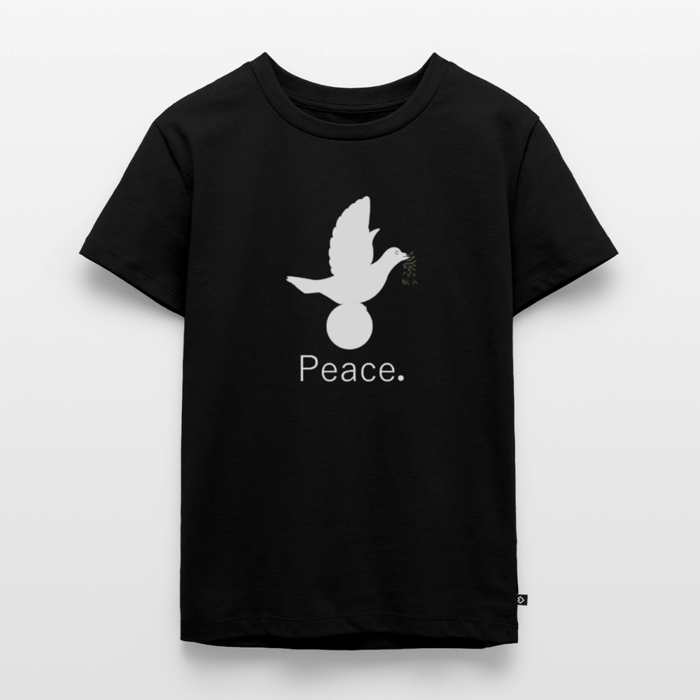 T-shirt Premium Enfant Peace blanc - Lusoquot - noir