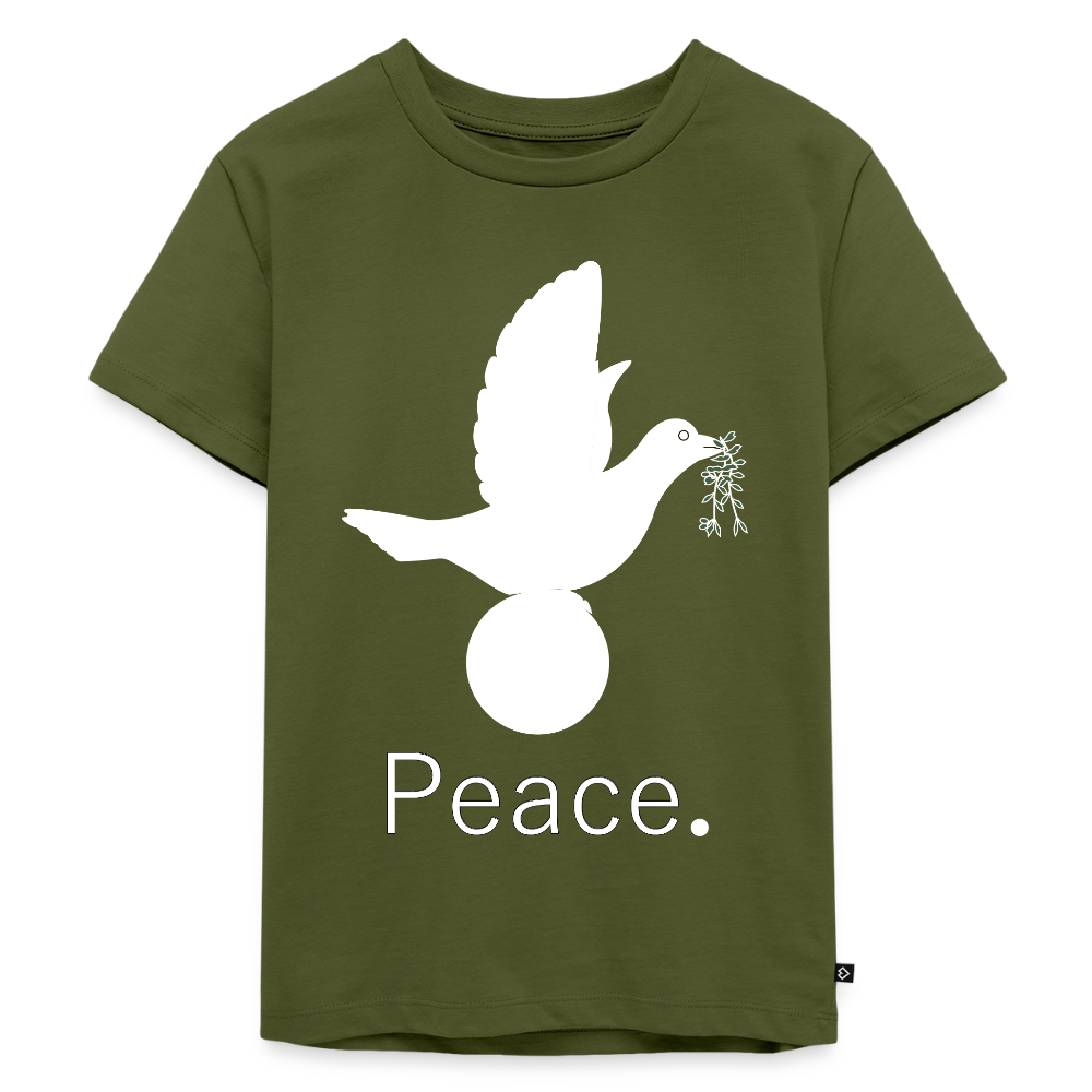 T-shirt Premium Enfant_peaceblanc - kaki