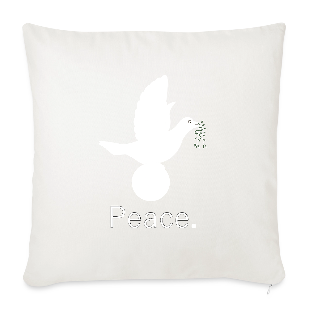 Coussin et housse de 45 x 45 cm - blanc nature