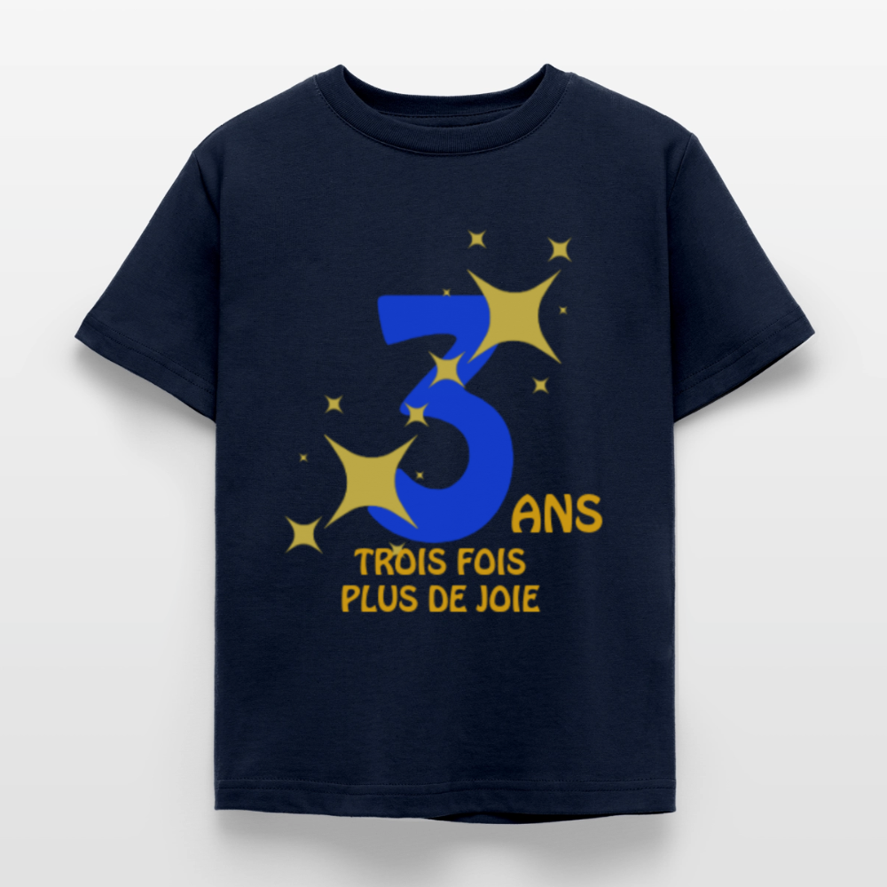 T-shirt Enfant anniversaire Lapè bleu - Lusoquot - marine