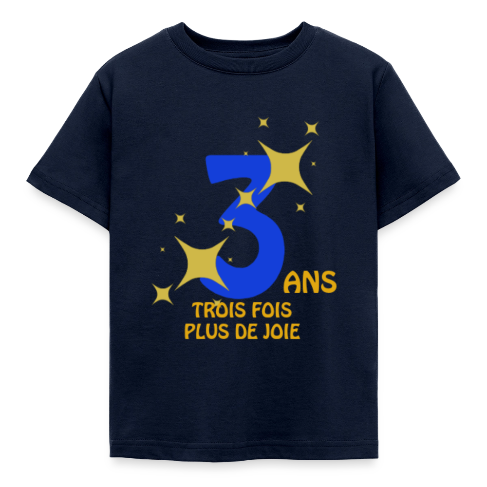 T-shirt Enfant anniversaire Lapè bleu - Lusoquot - marine