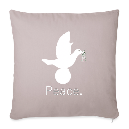 Coussin et housse de 45 x 45 cm - taupe clair