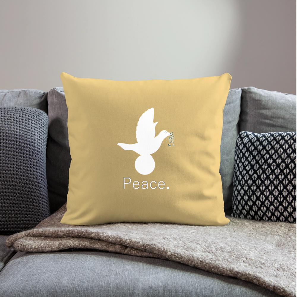 Coussin et housse de 45 x 45 cm - jaune délavé