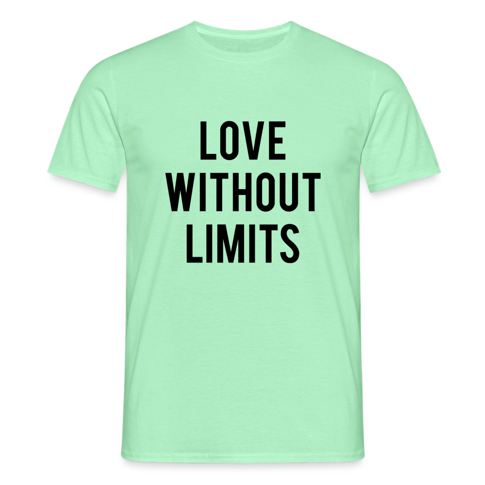 Men's T-Shirt_peace_noir - mint green