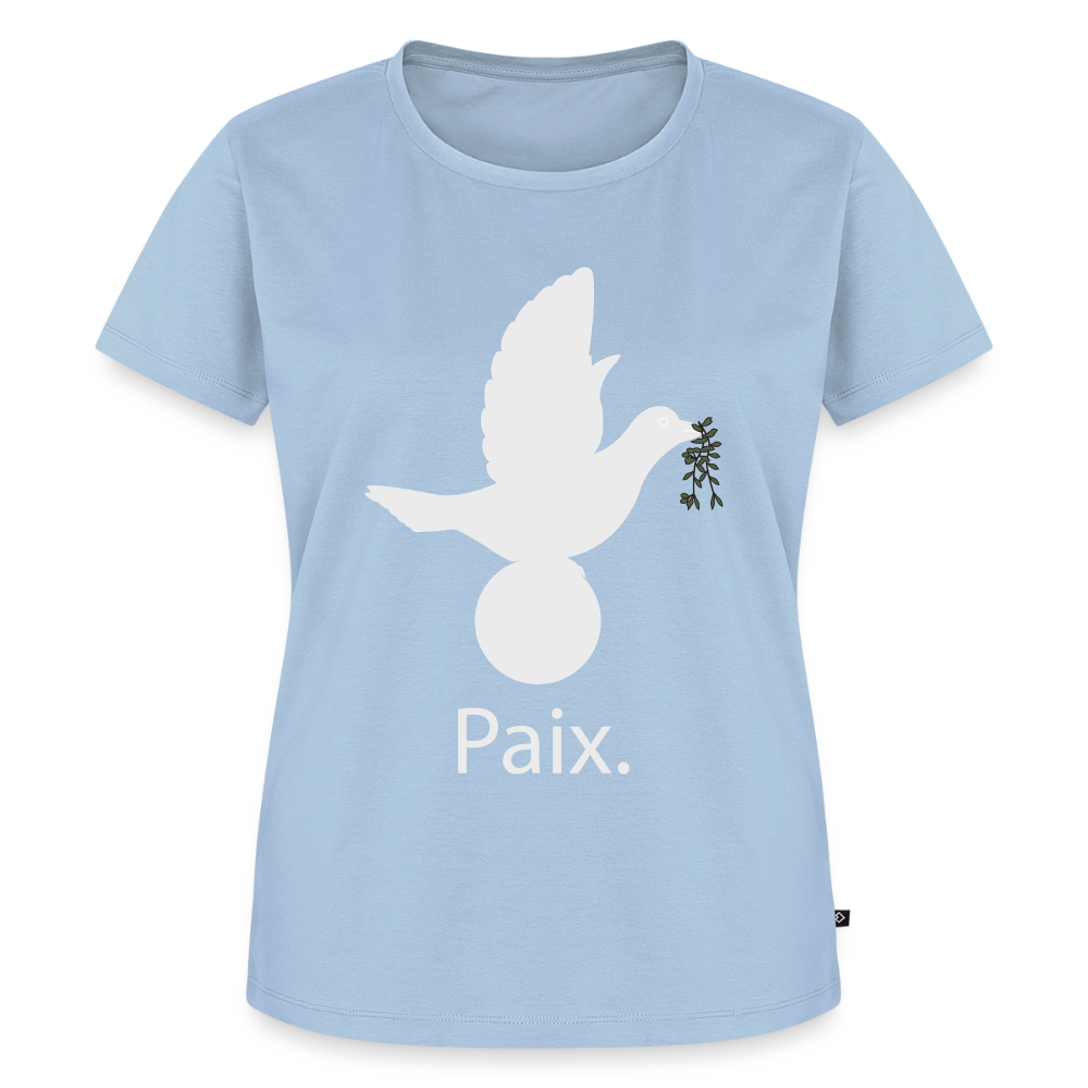 T-shirt Premium Femme Paix blanc - Lusoquot - bleu clair