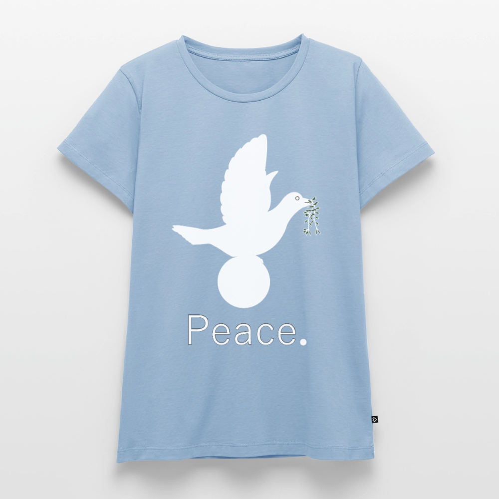 T-shirt Premium Femme_peaceblanc - bleu clair