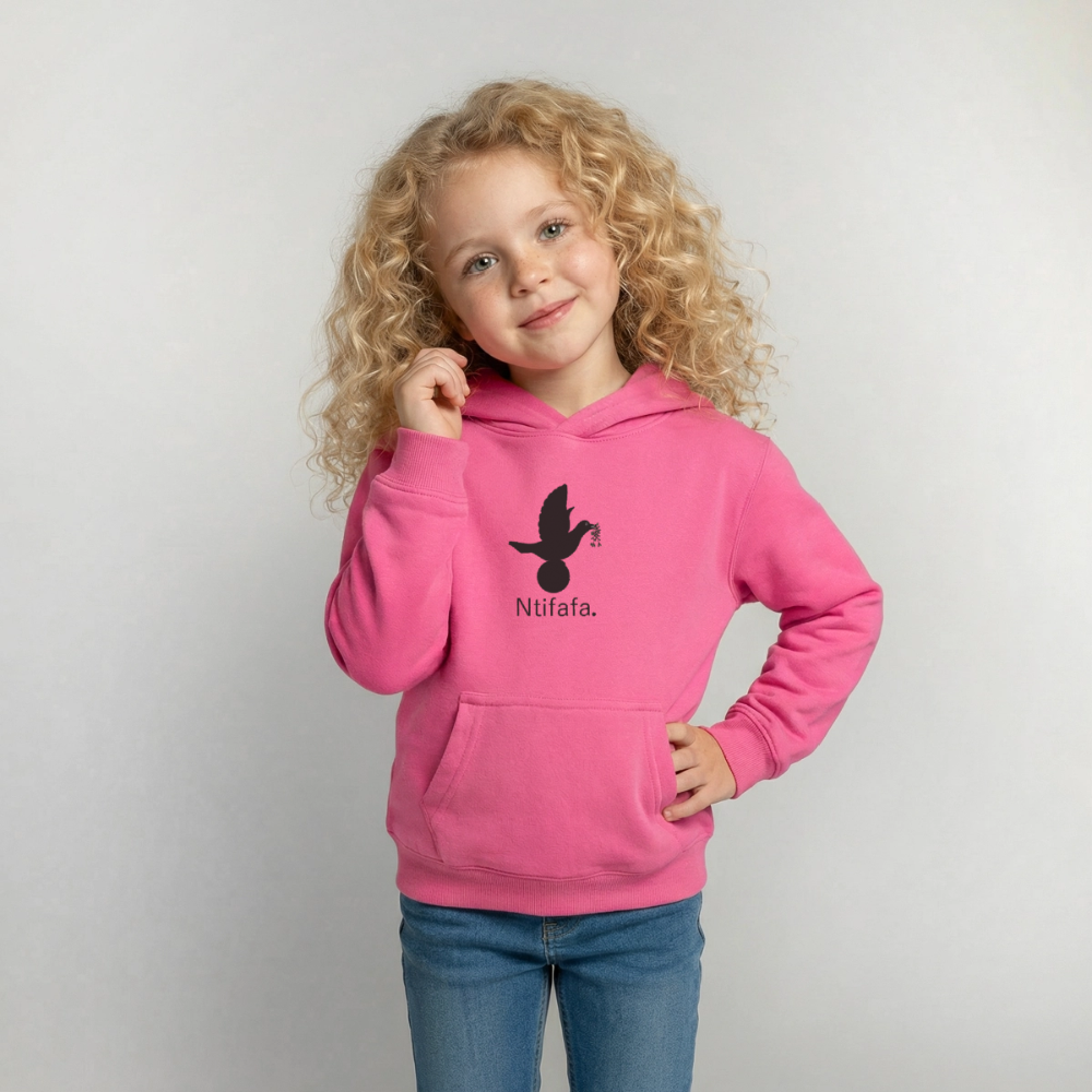 Sweat à capuche Enfant Ntifafa noir - Lusoquot - rose