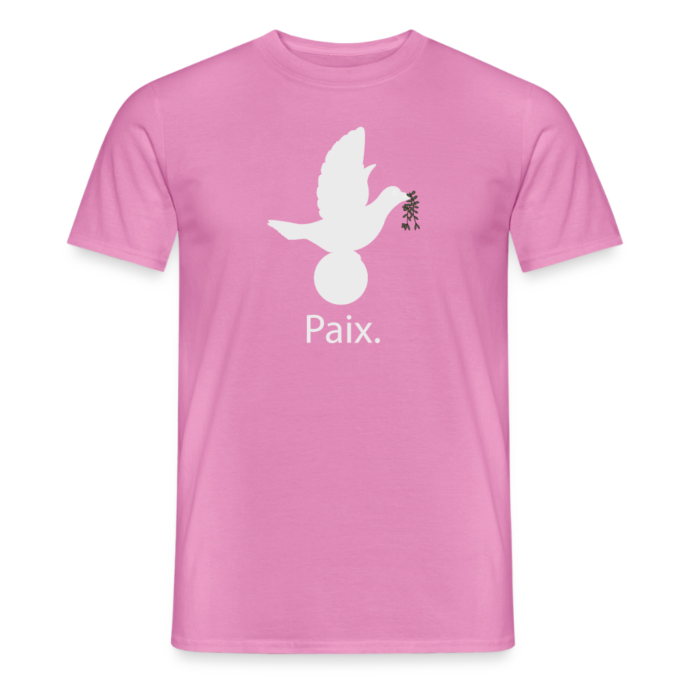 T-shirt Homme Paix blanc - Lusoquot - rose